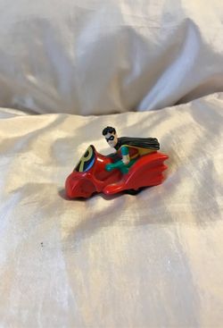 1993 McDonald’s Robin on a motorcycle