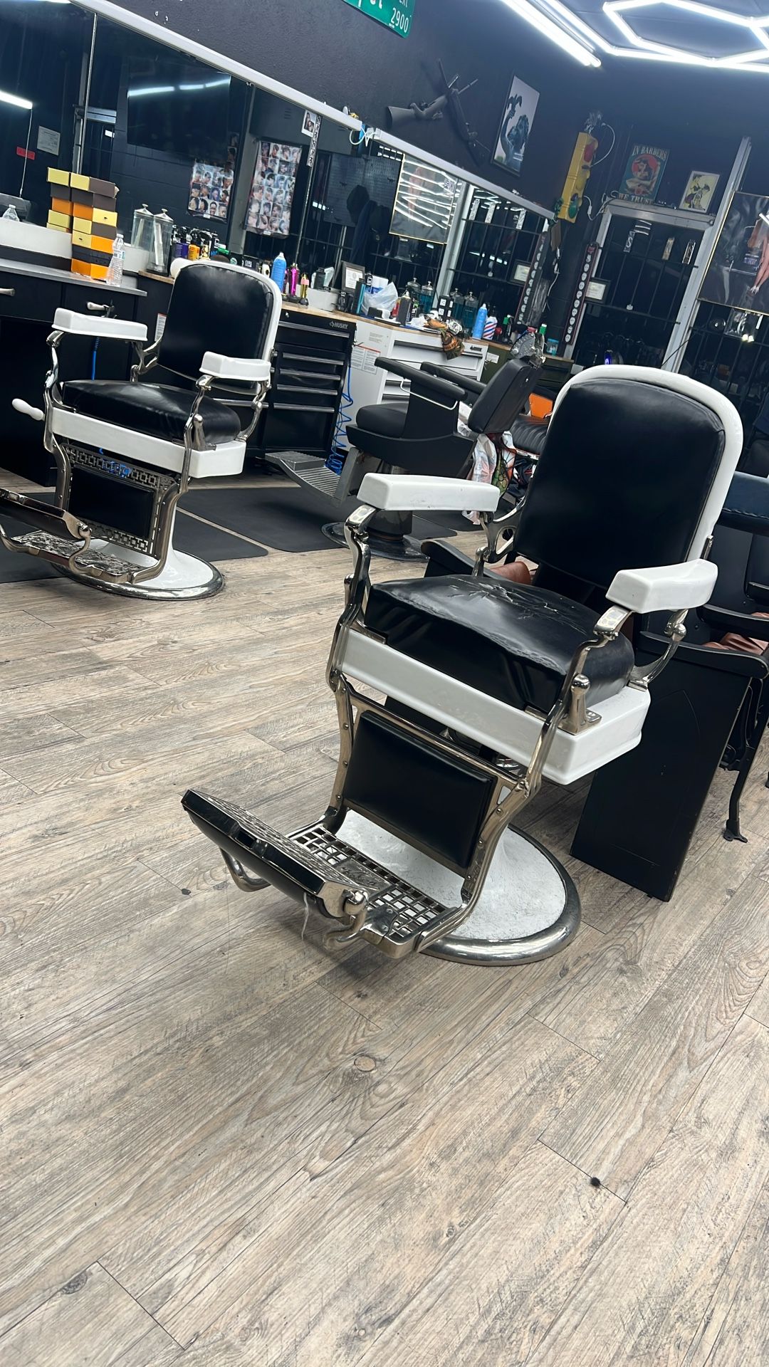 Two Fully Functional Barber Chairs For $500