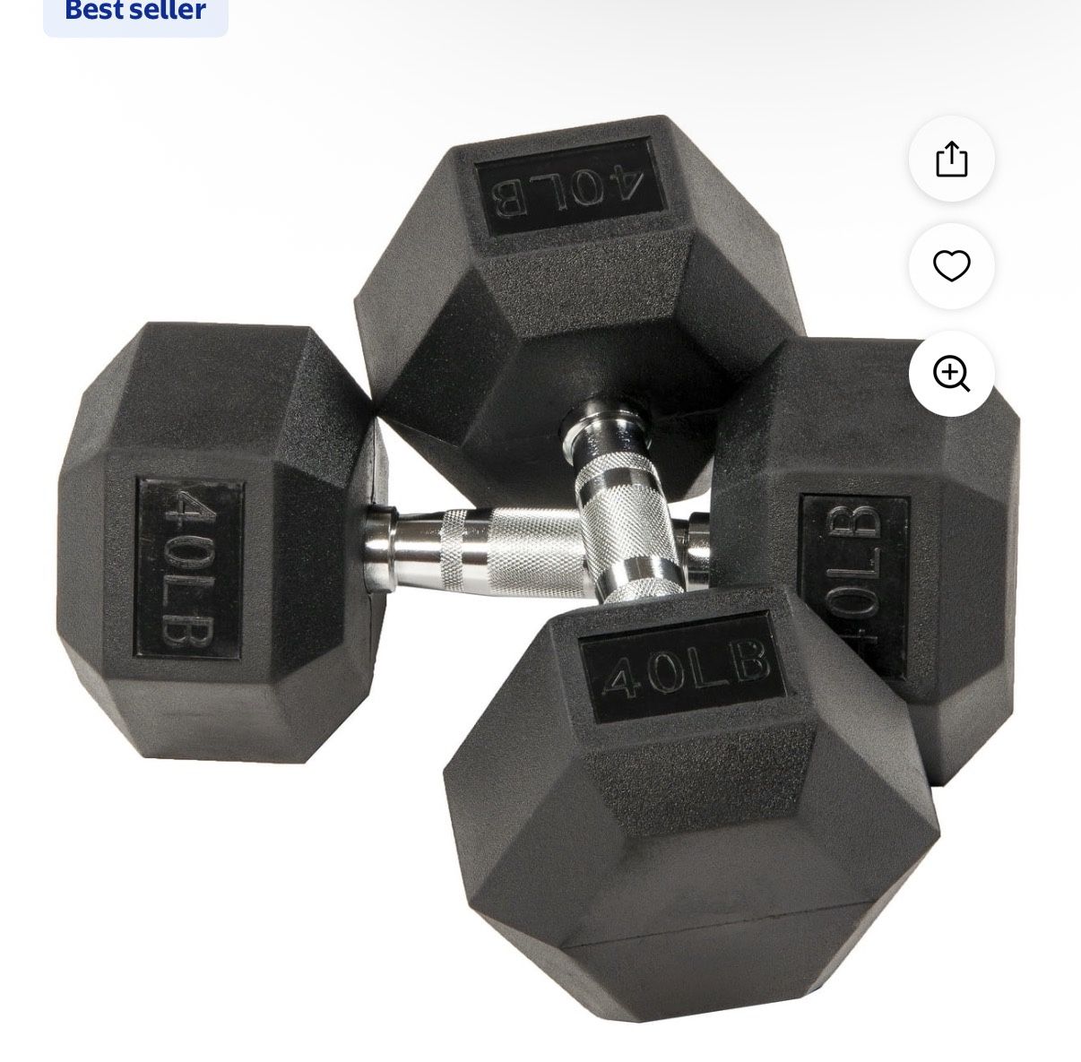 40 Lbs/Pound Dumbbells Set