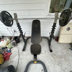 Weight Bench And Rack