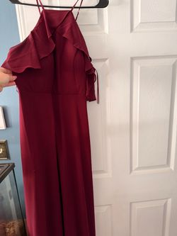Wine colored bridesmaid dress