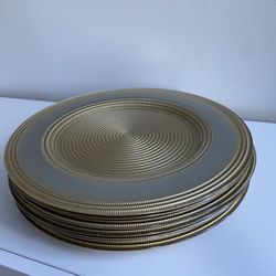Set of Gold Charger Plates