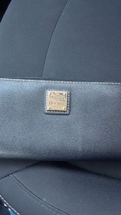 Dooney burke black zipper around wallet
