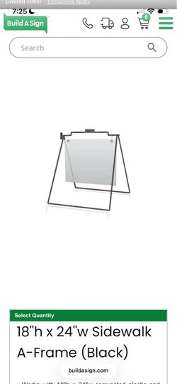 Metal A-frame for real estate signs