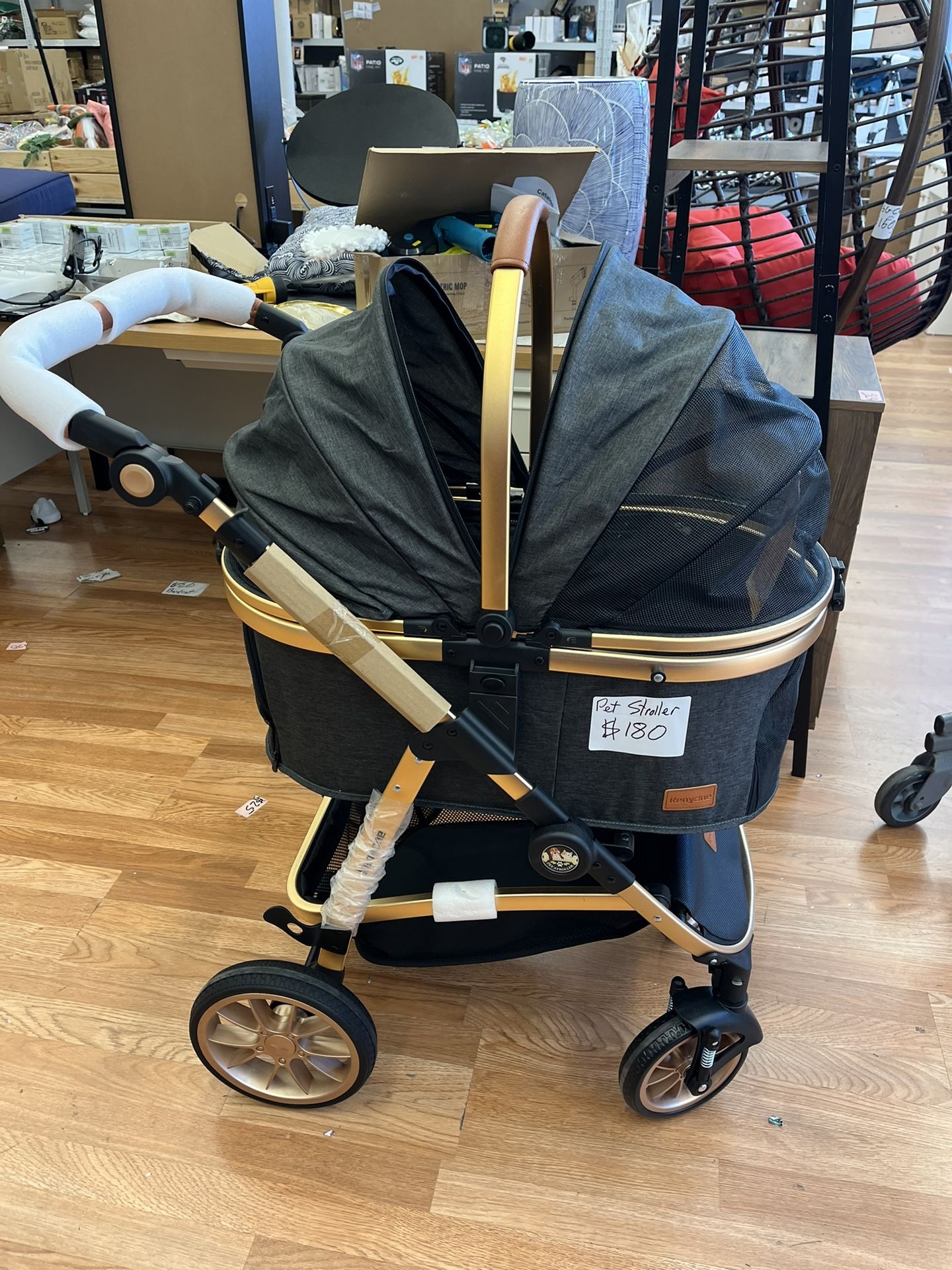 Kenyone Pet Stroller 3 in 1 for Medium Small Size Dogs Luxury Large Cat Stroller