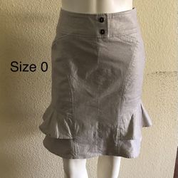 Cache Gold Shimmer Skirt Ruffles  Size 0