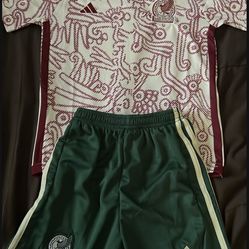 Adidas México Soccer Kids Jersey And Shorts Kit Para Niños
