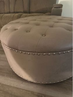 BIG BROWN OTTOMAN