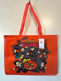 🧡NWT (4) Disneyland Parks 2023 Happy Halloween Reusable Shopping Tote Bag Mickey & Friends