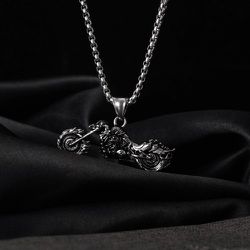 "Stainless Steel Motorcycle stainless Steel Pendant Necklace, BL243
  Thumbnail
