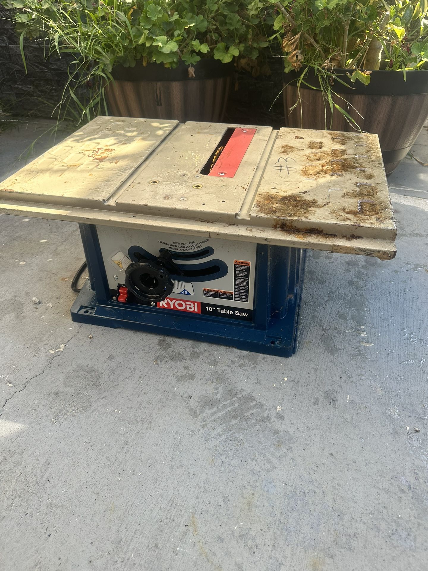 10” Ryobi Table Saw