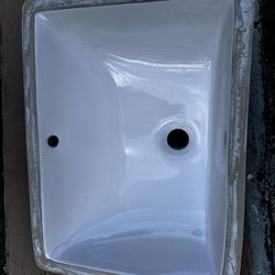White Under Counter Mount Sink $1