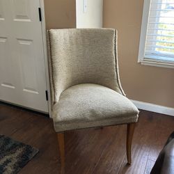 Beige Comfortable Cushion Chair 