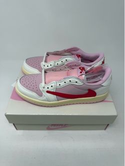 Jordan 1 Retro Low OG SP Travis Scott Sail Tropical Pink PS IQ7605-101 Size 2.5Y