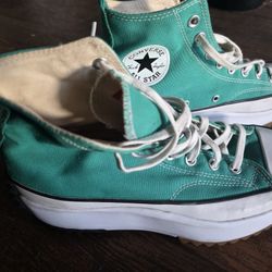 Converse Chuck Taylor All Star Hi Platform Teal Green – Men’s 9 / Women’s 10.5
