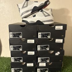 Jordan 4 White Cement Pre School 2y