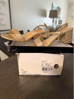 Size 6.5 Champagne Wedding Shoes