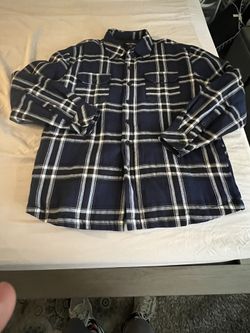 NEW!! Shaka Flannel.  Blu/blk.  Sz. XL