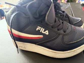 Kids Fila Blue and Red Sneakers Classic Design