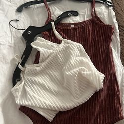 Velvety body suit (rose and off white)