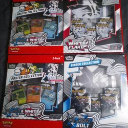 White flare Black bolt binder poster collections