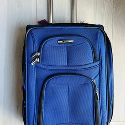 Delsey Carry On Luggage Used & Handle Chrome Paint Peeling
