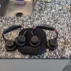 2 Plantronics Voyager Focus Wireless Headsets No Dongles