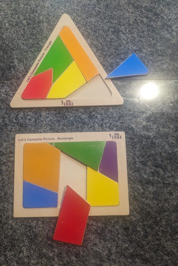 Triangle and rectangle Puzzle Kids