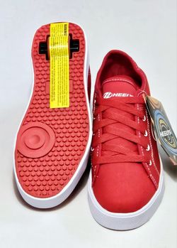 MEN'S SIZE 7: RED CANVAS HEELYS SNEAKERS!!