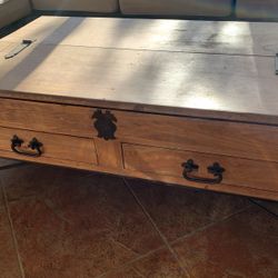 Wood Coffee Table with Storage