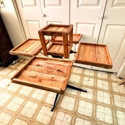 Garden Patio Plant Stand With Hangers 