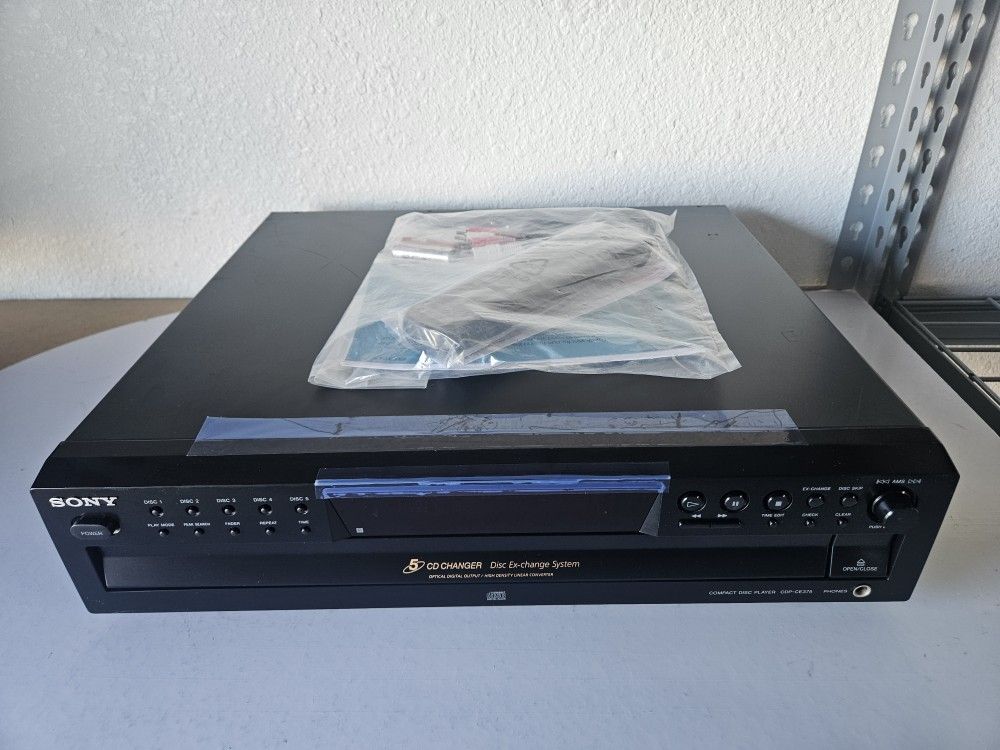 SONY CDP-CE375 5-Disc CD Changer Compact Disc Player With Remote