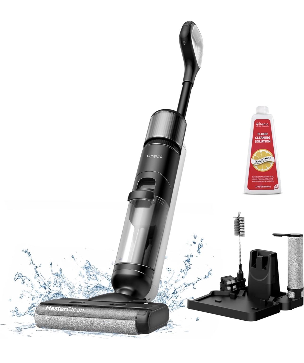 Ultenic Cordless Vacuum Mop All in One Combo, Wet Dry Vacuum Cleaner with Self-Cleaning, Long Runtime, Smart Mess Detection, LCD Display, Great for Ha