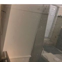 5 Ft X 3 Ft Thick Glass- Tinted, beveled for table 