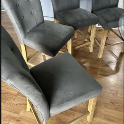 Dining Room Chairs Grey Good Condition 