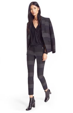 Veronica Beard Kanae Khan Striped Dickey Blazer Jacket