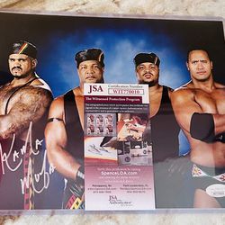 WWE Godfather Kamala Mustafa Nation Of Domination Autographed 8x10 JSA Auto