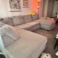 Comfy U-Shaped Ashley Furniture 3 piece Sectional/Couch