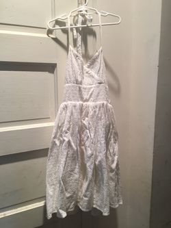 Girls White cotton dress