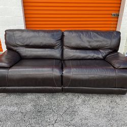 Brown Leather Recliner Couch