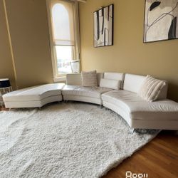 Real white leather
