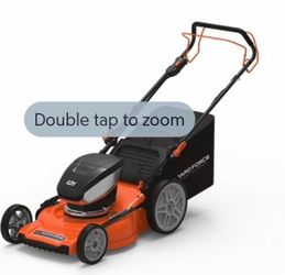 Yard Force 21 inch Cordless Lawn Mower, 40-Volt (2) 5.0 Ah Lithium-Ion Batteries,