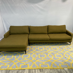 ( Delivery Available ) All Modern Jones Olive Green Sectional Couch