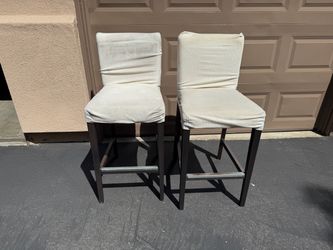 Pair of White High Top Chairs