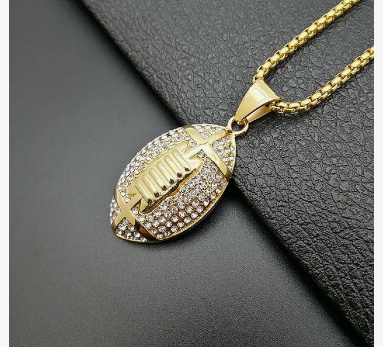 Gold Football Necklace