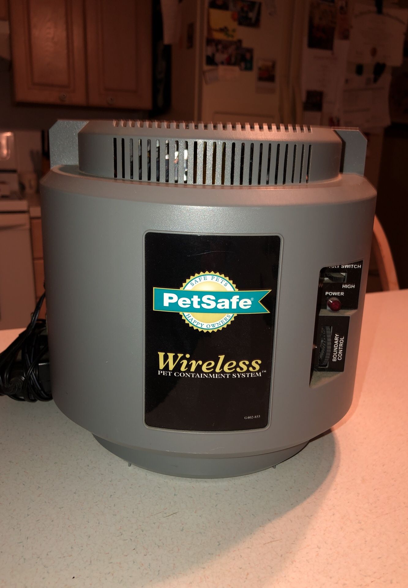 Pet safe wireless pet containment system.