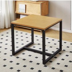 Thick Tabletop Square Dining Room Table Kitchen Table for Small Space Apartment