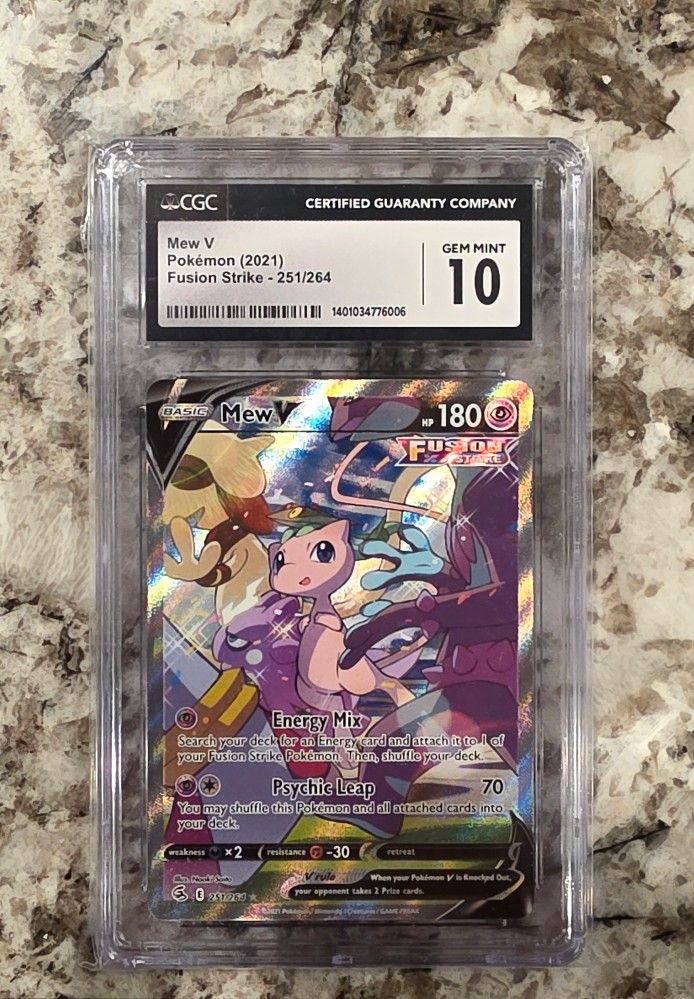 Mew V 251/264 Alt Art CGC 10 Gem Mint Fusion Strike Pokemon Card