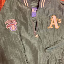 1990’s Starter Quarter Zip A’s Jacket 