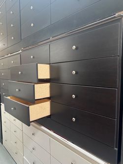 8 drawers dresser with rails / Eight drawers dresser with rails / Comoda / Cajonera